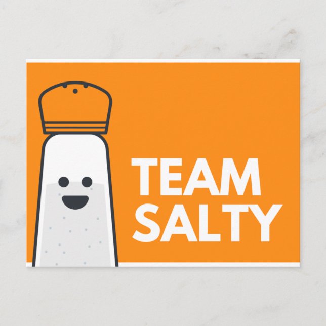 Rolig Orange och Vit Vykort (Framsida)