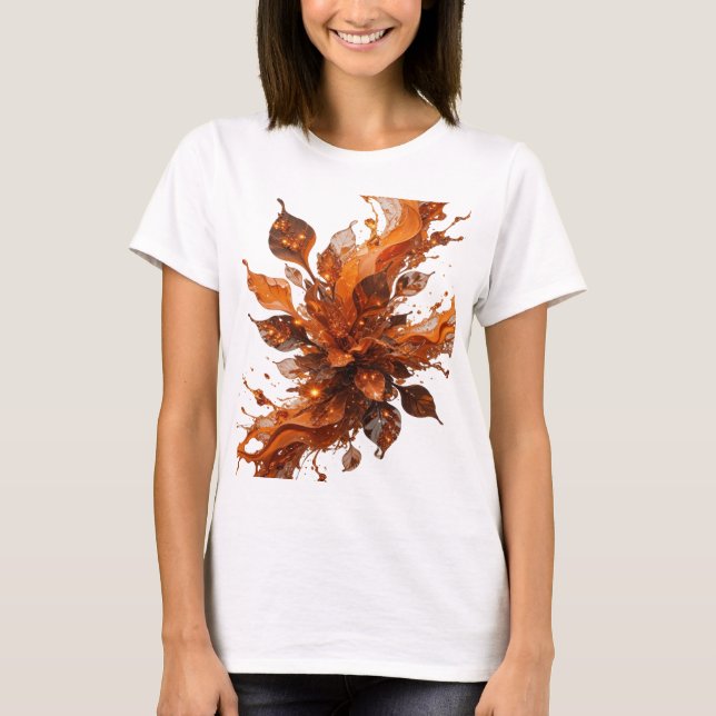 Rolig Orange ORANGE FLUX Statement T-shirt (Framsida)