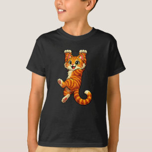 Rolig Orange Tabby Katt Barn T Shirt
