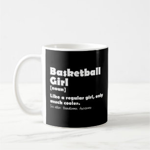 Rolig ordboksdefinition för basketflicka kaffemugg