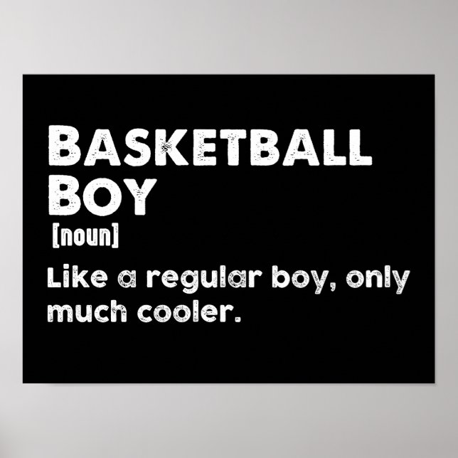 Rolig ordboksdefinition för basketpojke poster (Framsidan)