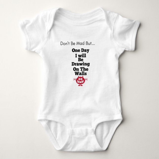 Rolig ordstävbabyBodysuit T Shirt (Framsida)