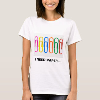 Rolig ordstävT-tröja för gulliga Paperclips Tee Shirt