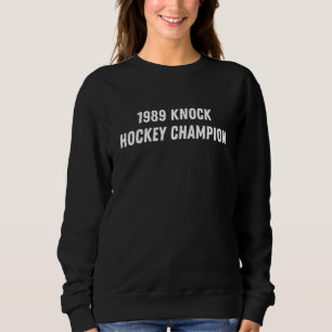 Rolig Orevänt Kläder 1989 Knock Hockey Mästare T Shirt