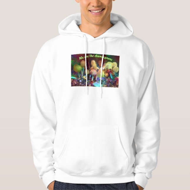 Rolig Original Sweatshirt “Vi är champignoner” (Framsida)