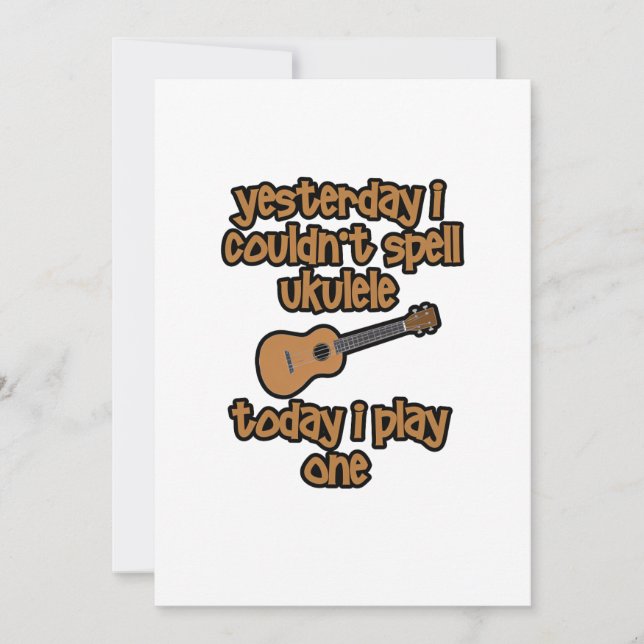 Rolig Original Ukulele Tack Kort (Framsida)