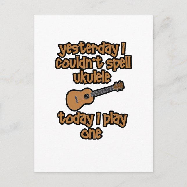 Rolig Original Ukulele Vykort (Framsida)