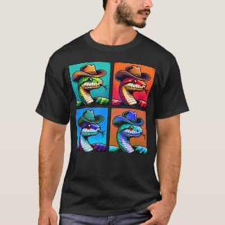 Rolig Orm Med Cowboyhatt Rolig Djur Cowboy Orm T Shirt