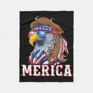 Rolig Örn örhänge 4 juli USA Amerikansk Flagga M Fleecefilt