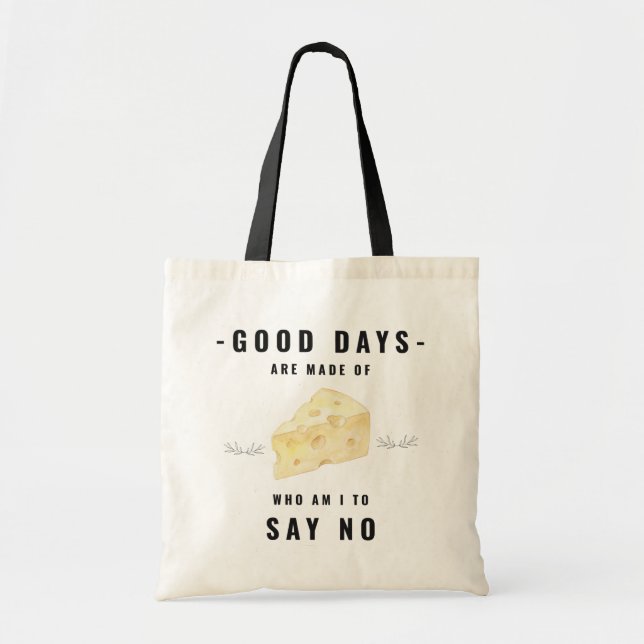 Rolig Ostälskare Totebag | Ostpresent Tygkasse (Framsidan)
