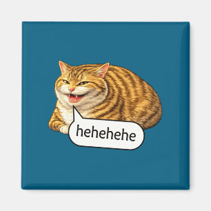 Rolig ostig katt smil meme dum konstig tjock katt magnet