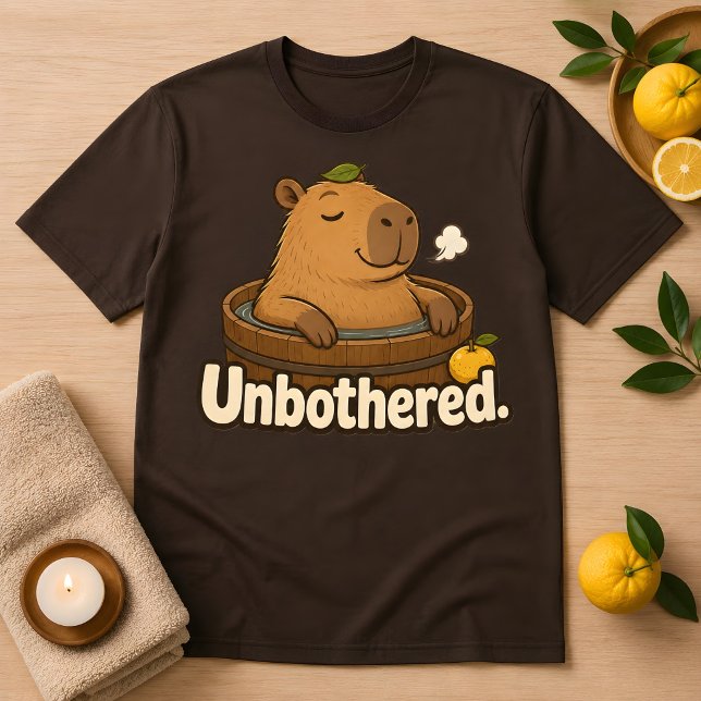 Rolig Ostressad Kapybara Yuzu Onsen T-Shirt (Skapare uppladdad)