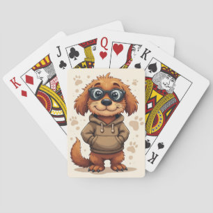 Rolig Otterhound Kawaii Hund Casinokort