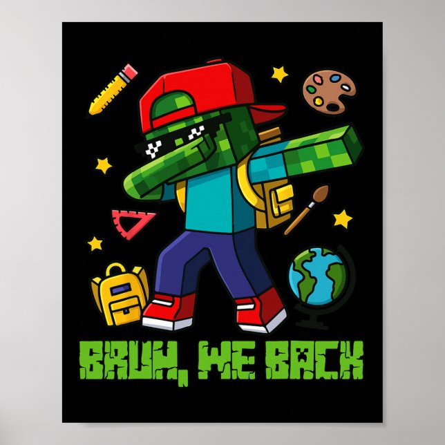 Rolig överdimensionerad design Ck till skolan  Poster (Framsidan)