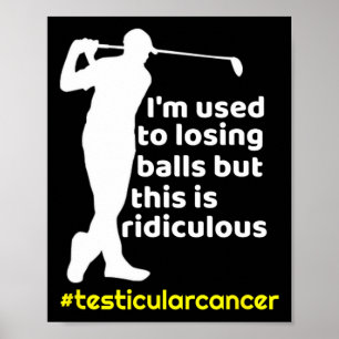 Rolig överlevare av testikelcancer golfspelare Orc Poster