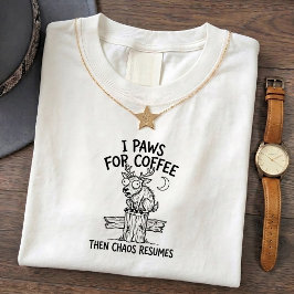 Rolig överraskad hjort kaffe kärlek t-shirt