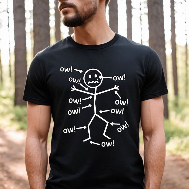 Rolig Ow Ow Ow Ow Sägande Kroppssmärta Karaktär Hu T Shirt (Skapare uppladdad)