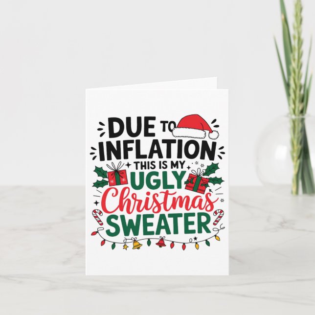 Rolig På Grund Av Inflation Detta Är Min Fula Tröj Kort (Framsida)