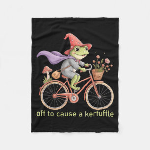 Rolig på väg att orsaka en röra Whimsical trollkar Fleecefilt