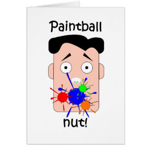 Rolig paintball hälsningskort