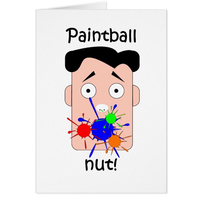 Rolig paintball hälsningskort (Framsidan)