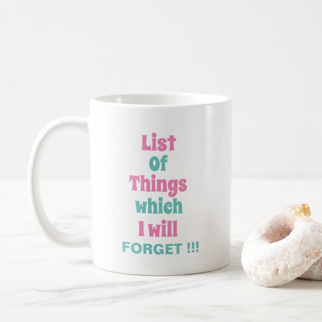 Rolig påminnelse för glömska människor Roligt Kaffemugg (Med munk)