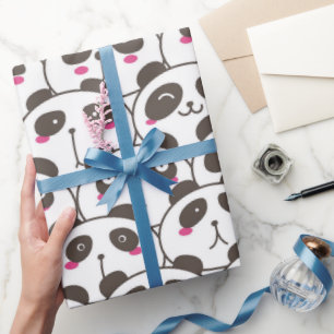 Rolig Panda Björn Klotter Presentpapper