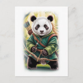 Rolig Panda Film Design på Vit Helg Vykort