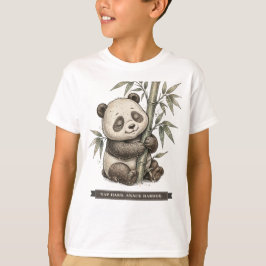 Rolig Panda för Barn T Shirt