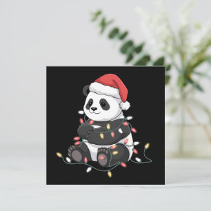 Rolig Panda Jul Djur Ljus Älskare Julkort