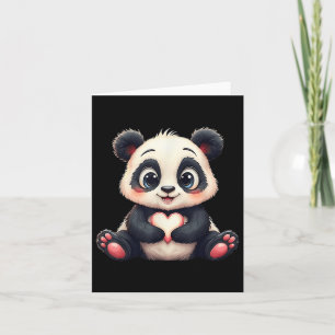 Rolig Panda Kärlek Hjärtjätte Björn Pandas Älskare Kort