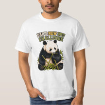 Rolig Panda Kost Challenge Fars Dag T-shirt