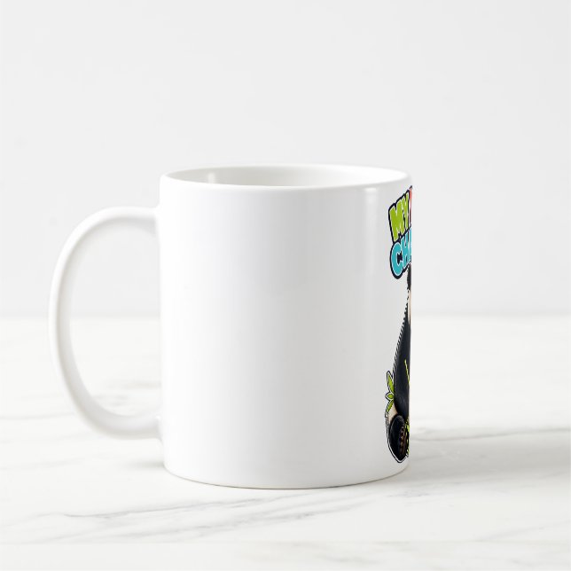 Rolig Panda Kosthållsutmaning Kaffe Mugg (Vänster)