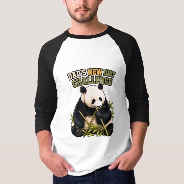 Rolig Panda Pappas Nya Kostutmaning T Shirt (Framsida)