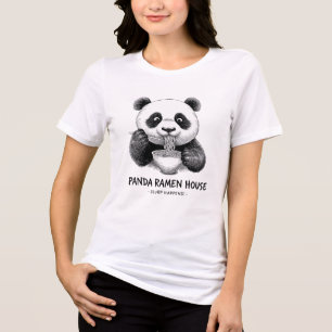 Rolig Panda Ramen T-shirt 🍜 “Panda Ramen House
