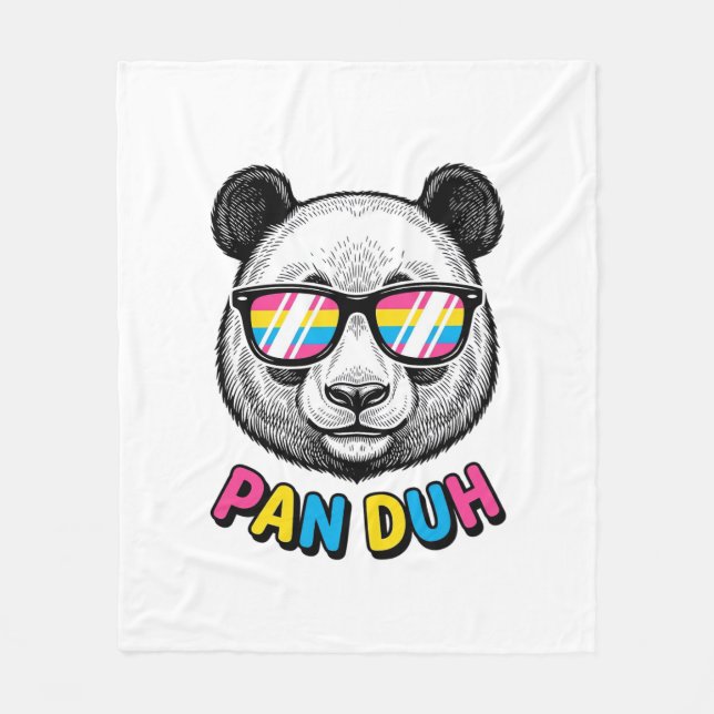 Rolig Panda Solglasögon Vintage Graverad Tröja Des Fleecefilt (Framsidan)