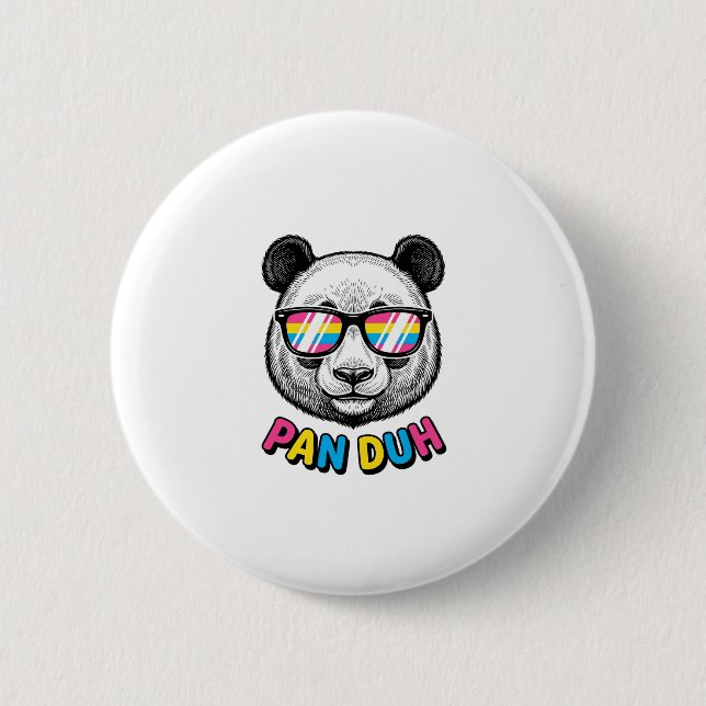 Rolig Panda Solglasögon Vintage Graverad Tröja Des Knapp (Framsida)
