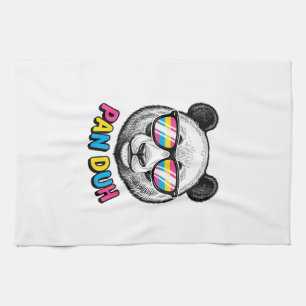 Rolig Panda Solglasögon Vintage Graverad Tröja Des Kökshandduk