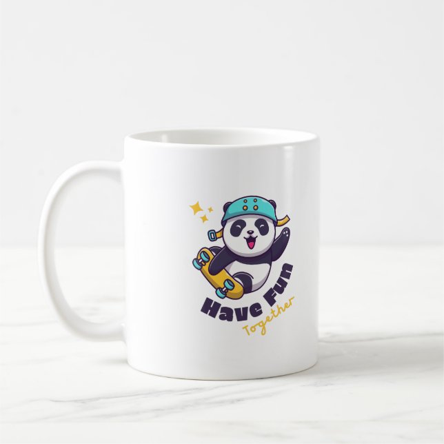 Rolig Panda Söt För Djurfantast  Kaffemugg (Vänster)