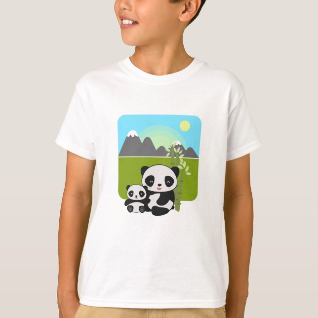 Rolig Panda  T Shirt (Framsida)