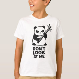 Rolig Panda ”TITTA INTE PÅ MIG” Barn T-Shirt