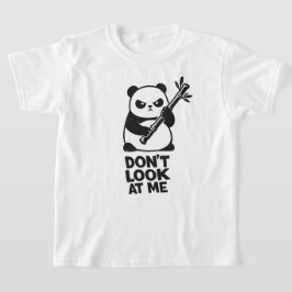 Rolig Panda ”TITTA INTE PÅ MIG” Barn T-Shirt