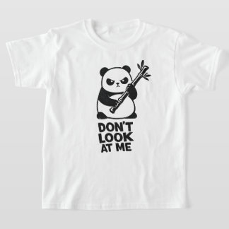 Rolig Panda ”TITTA INTE PÅ MIG” Barn T-Shirt