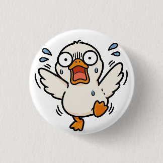 Rolig Panikande Anka Kawaii Söt Meme Knapp