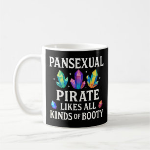 Rolig Pansexuell Pirat Röv Puns Design Kaffemugg