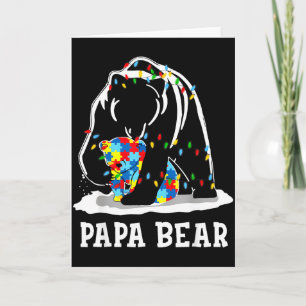 Rolig Papa Björn Autism Medvetenhet Autism Matchan Kort