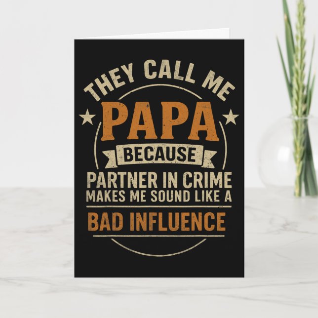 Rolig Papa Farfar Bästa Papa Från Barnbarn Papi F Kort (Framsida)