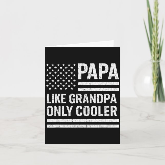 Rolig Papa Konst För Farfar Från Barnbarn Fars Dag Kort (Framsida)