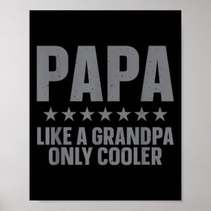 Rolig Papa-konst för farfar från barnbarns pappor  Poster