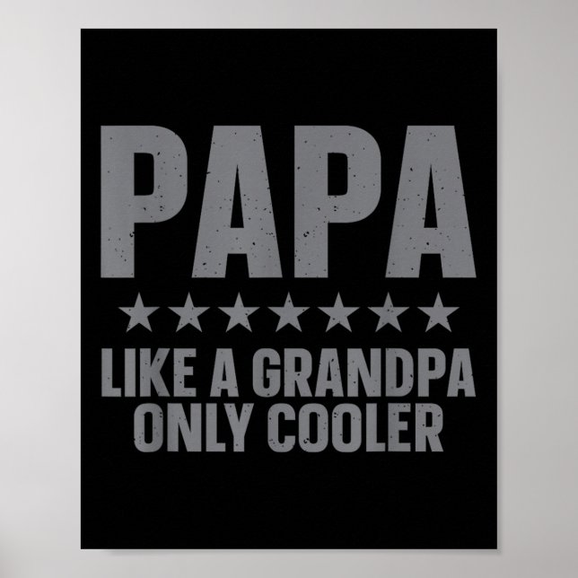 Rolig Papa-konst för farfar från barnbarns pappor  Poster (Framsidan)